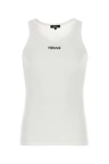 VERSACE LOGO-EMBROIDERED TANK TOP