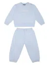 Versace Logo-embroidered Tracksuit Set In Blue