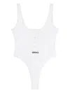 Versace Button-front Cotton Body In White