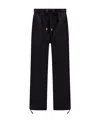 Versace Men Cotton Trouser With Back Embroidered Logo In Black
