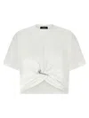 Versace Cotton Logo T-shirt With Ruched Knot Detail