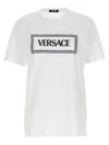 Versace Logo T-shirt In White/black