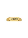 Versace Logo Ring In Gold