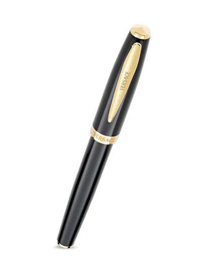 Versace Logo-engraved Pen In Black