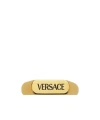 Versace Logo-engraved Ring In Gold