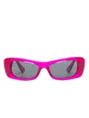 Versace Fuchsia Injectate Sunglasses In Pink