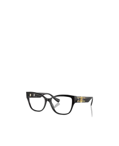 Versace Logo Flat Light Mirror In Black