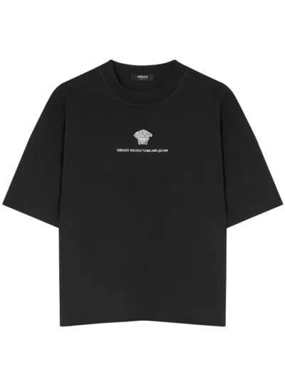 Versace Logo Graphic Black T-shirt