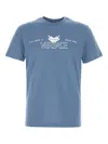 Versace T-shirt In Cotone Ceruleo  Uomo In Blue