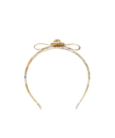 Versace Logo Hair Accessories In Gold