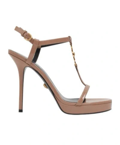 Versace Logo High-heeled Sandals