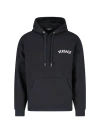 Versace Milano Stamp-embroidered Cotton Hoodie In Black  