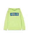Versace Little Boy's & Boy's Logo Fleece Hoodie In Green