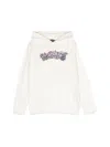 Versace Logo-embroidered Cotton Hoodie In White