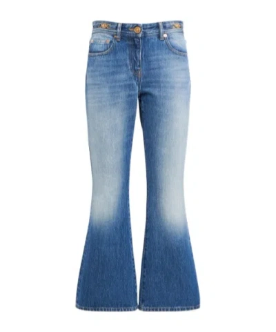 Versace Logo Horn Denim Trousers