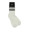 Versace Logo Inlaid Knitted Socks In White