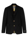 Versace Tailored Single Breasted Blazer With Notched Lapels In Black