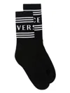 Versace 90s Vintage Logo Socks In Black