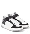 Versace Logo Leather Sneakers In White