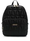Versace Logo-lettering Backpack In Black