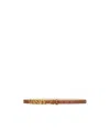 Versace Logo-lettering Buckle Belt In Brown