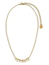 Versace Logo-lettering Necklace In Gold