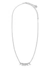 Versace Logo-lettering Necklace In Silver