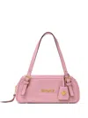 Versace Tag Bowling Shoulder Bag In Pink