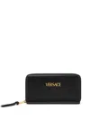 Versace Logo-lettering Wallet In Black