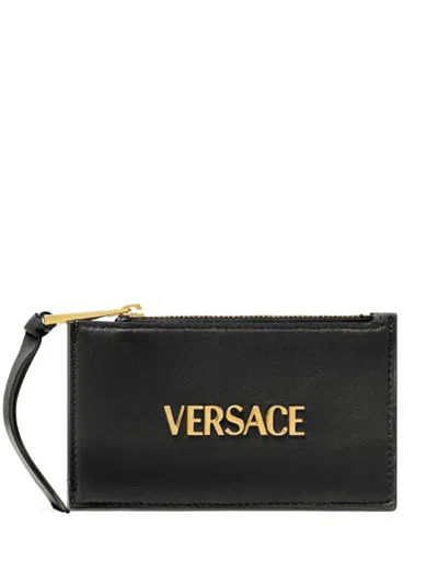 VERSACE TAG ZIP-UP CARD HOLDER