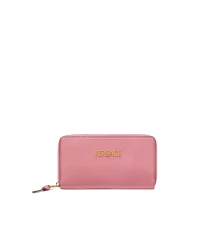 VERSACE VERSACE TAG ZIPPED LONG WALLET