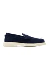Versace Logo Loafers In Blue