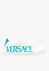Versace La Greca Logo Low Top Sneaker In White