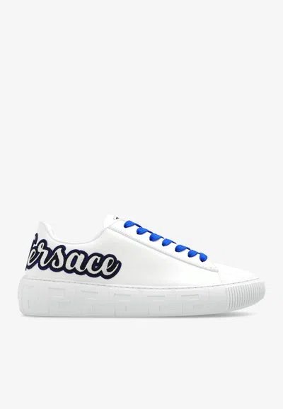 Versace Logo Low-top Sneakers In White