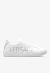Versace La Greca Logo-print Low-top Sneakers In White