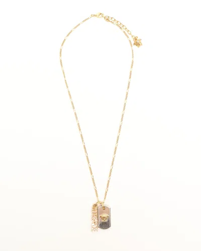 Versace Logo Medusa Necklace In Gold