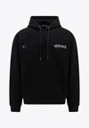 Versace Logo Milano Stamp Hoodie In Black