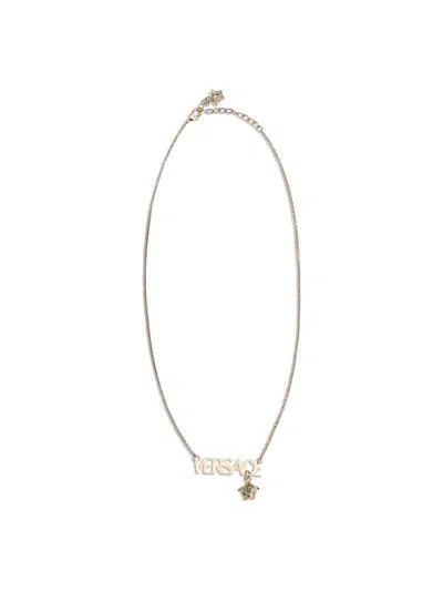 Versace Medusa Pendant Chain Necklace For Everyday Wear In Gold