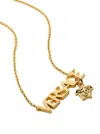 Versace Logo Necklace In Gold