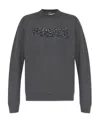 Versace Sweatshirt With Crocodile Logo In White