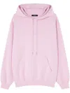 Versace Logo-patch Hoodie In Pink