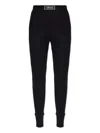 Versace Logo Print Slim Fit Ankle Length Leggings In Black