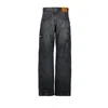 Versace Logo-patch Patchwork-designed Jeans In Mediumblack