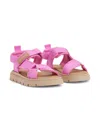 Versace Logo Sandals In Pink