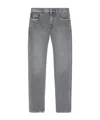 Versace Logo-patch Skinny Jeans In Gray