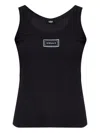 Versace Logo-patch Tank Top In Blue