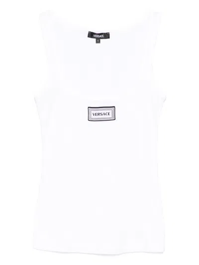 VERSACE LOGO-PATCH TANK TOP