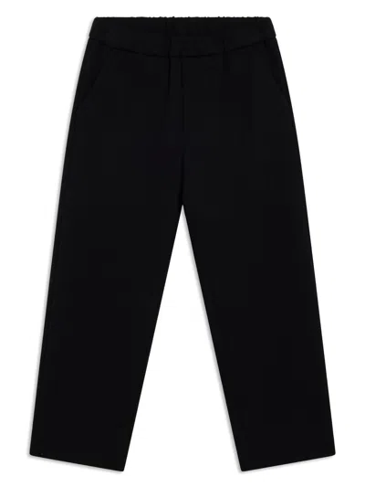 Versace Kids' Logo Patch Trousers In Black