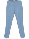 Versace Logo-patch Trousers In Blue