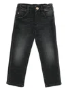 Versace Logo-patched Jeans In Black